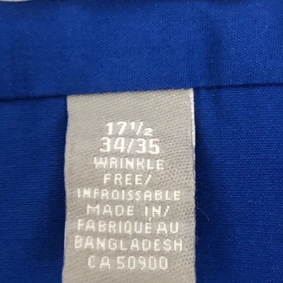 Mens Blue Shirt. Size 34/35. Van Heusen. - Picture 6 of 6